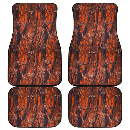 Amazing Orange Camouflage Car Floor Mats 210807 - YourCarButBetter