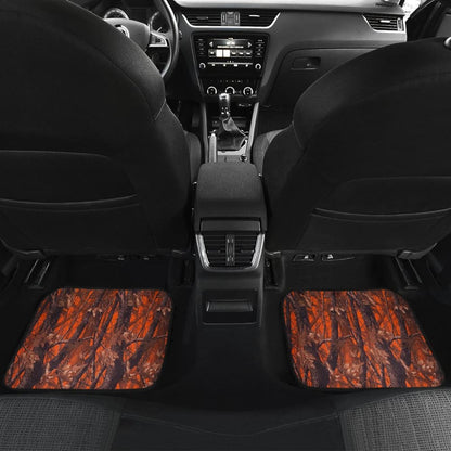 Amazing Orange Camouflage Car Floor Mats 210807 - YourCarButBetter
