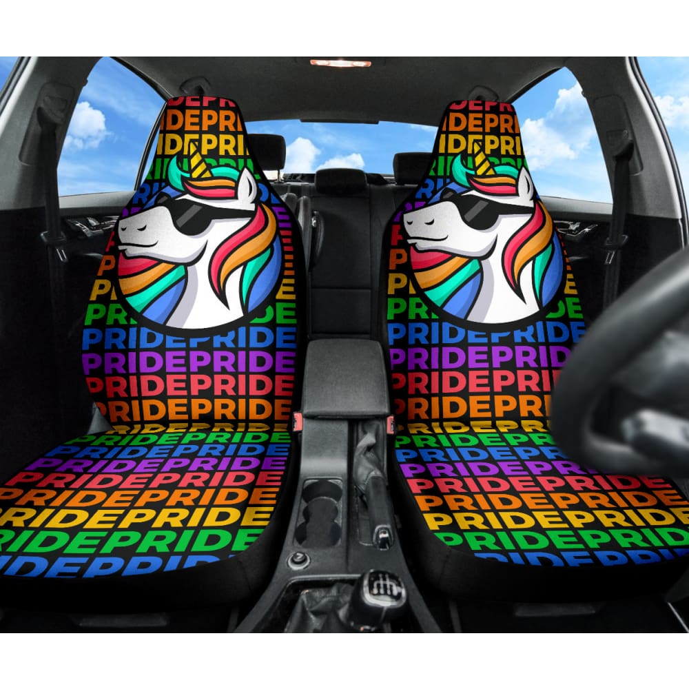Amazing Pride LGBT Unicorn Car Seat Covers 210201 - YourCarButBetter