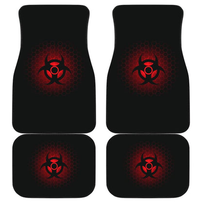 Amazing Red Alert Biohazard Car Floor Mats 211401 - YourCarButBetter