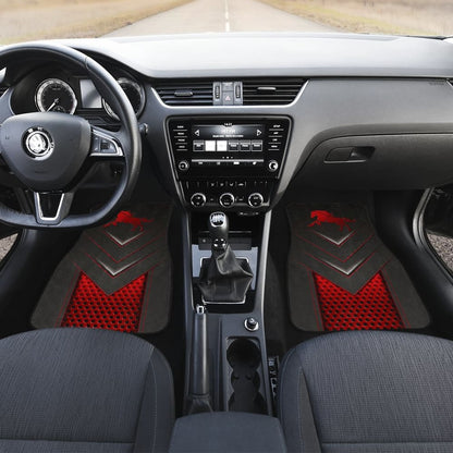 Amazing Red Horse Metallic Custom Style Printed Car Floor Mats 211501 - YourCarButBetter