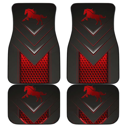 Amazing Red Horse Metallic Custom Style Printed Car Floor Mats 211501 - YourCarButBetter