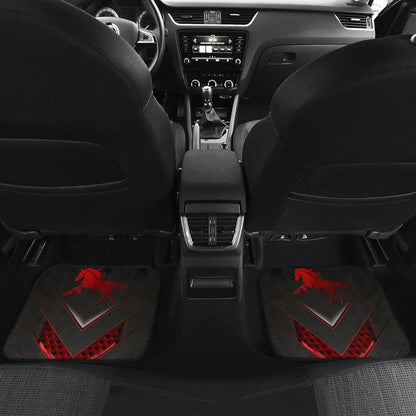 Amazing Red Horse Metallic Custom Style Printed Car Floor Mats 211501 - YourCarButBetter