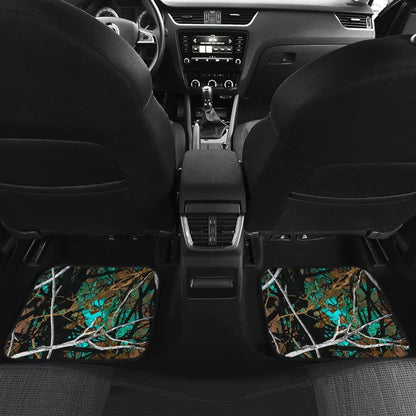 Amazing Teal Forest Hunting Camouflage Car Floor Mats 210807 - YourCarButBetter