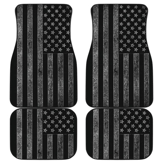 Amazing Thin Gray Line American Flag Car Floor Mats 212703 - YourCarButBetter