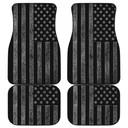 Amazing Thin Gray Line American Flag Car Floor Mats 212703 - YourCarButBetter