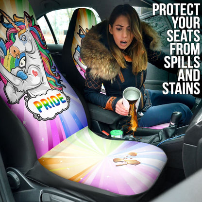 Amazing Unicorn LGBT Pride Car Seat Covers 210201 - YourCarButBetter