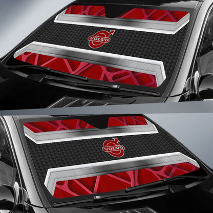 Amazing Volvo Red Black Themed Printed Car Auto Sun Shades 210901 - YourCarButBetter