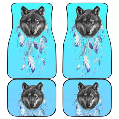 Amazing Wolf Mixed Dreamcatcher Style Car Floor Mats 210507 - YourCarButBetter