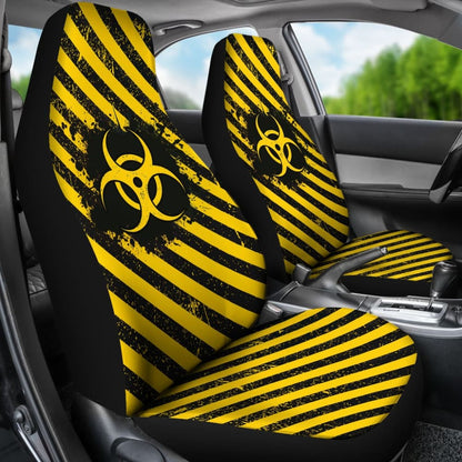 Amazing Yellow Biohazard Car Seat Covers 211401 - YourCarButBetter