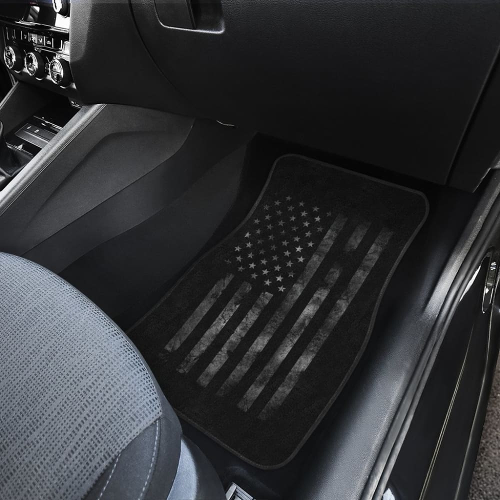 American Flag Black Car Floor Mats 212304 - YourCarButBetter