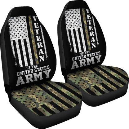 American Flag Camo Proud Us Army Veteran Car Seat Covers 550317 - YourCarButBetter