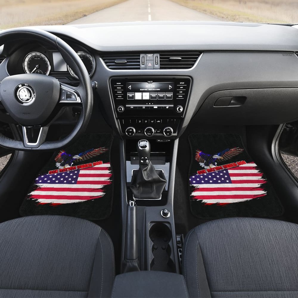 American Flag Car Floor Mats Custom One Nation Under God Car Accessories 212102 - YourCarButBetter