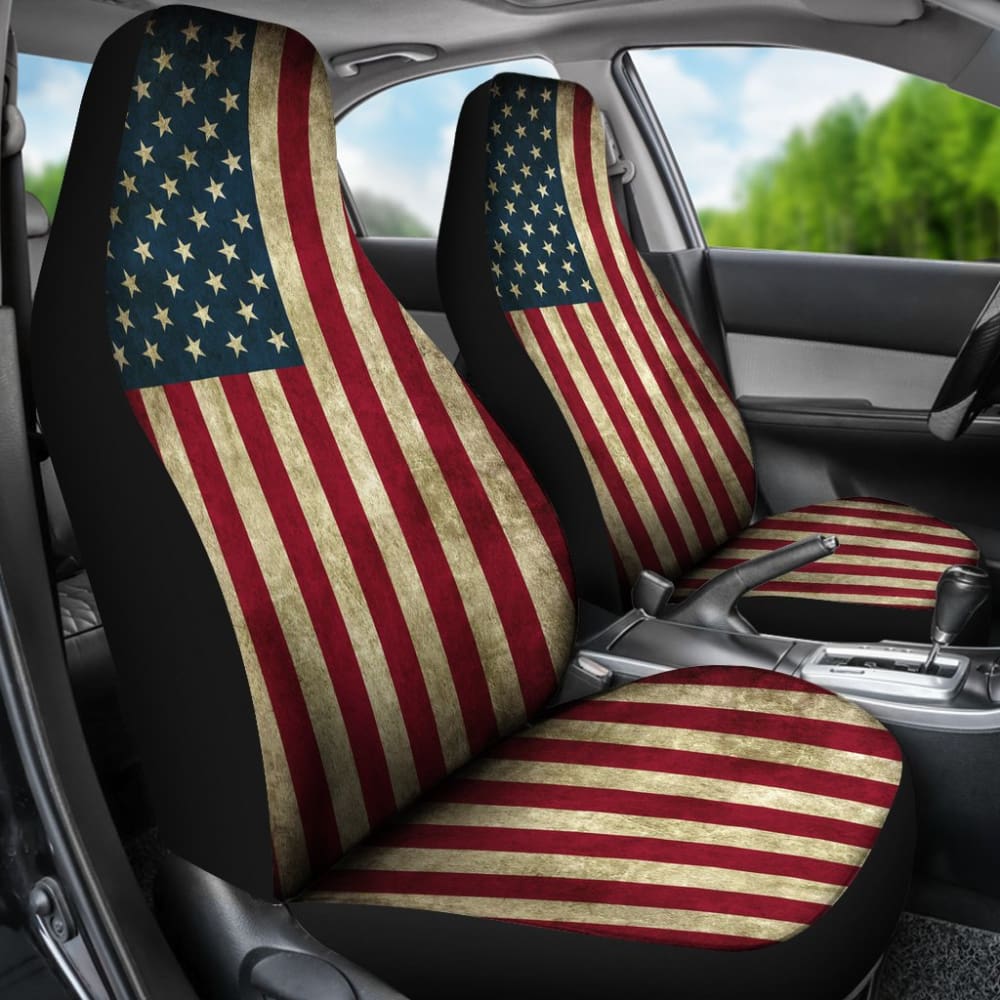 American Flag Inspired Car Seat Covers 210202 - YourCarButBetter
