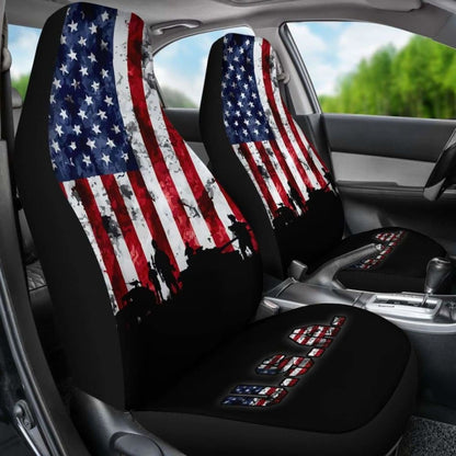 American Flag Military Patriotic Veteran Car Seats Cover 203011