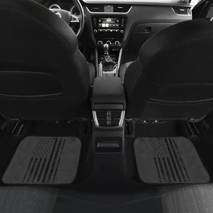 American Flag Patriotic on Black Design Car Floor Mats 212304 - YourCarButBetter