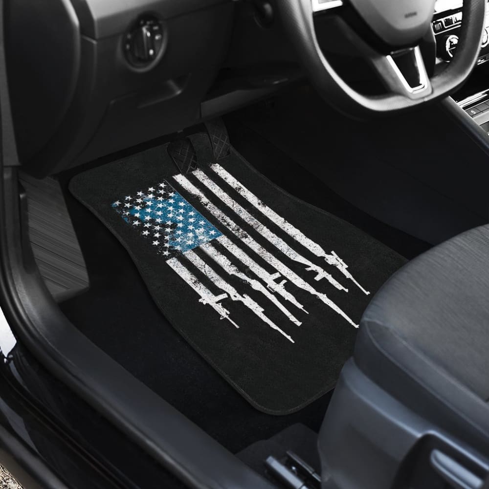 American Flag Rifles Car Floor Mats 211005 - YourCarButBetter