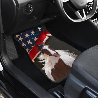 American Flag Wild Amazing Horse All Protective Car Floor Mats 210102 - YourCarButBetter