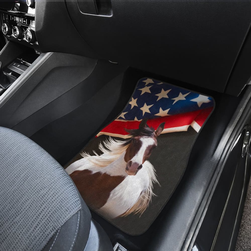 American Flag Wild Amazing Horse All Protective Car Floor Mats 210102 - YourCarButBetter