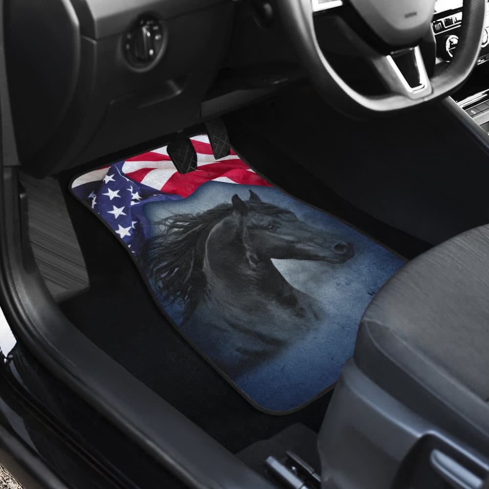 American Flag Wild Horse Car Floor Mats 211103