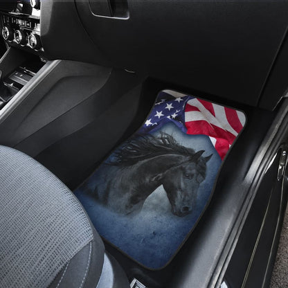 American Flag Wild Horse Car Floor Mats 211103