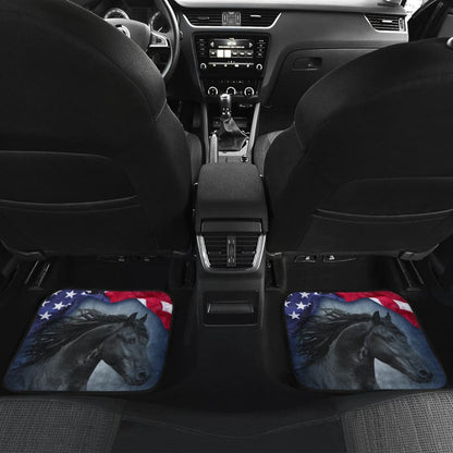 American Flag Wild Horse Car Floor Mats 211103