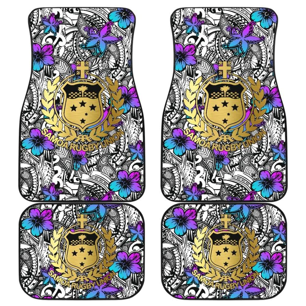 American Samoa Car Floor Mats Hibiscus The Flowers Of Ocean 211904 - YourCarButBetter