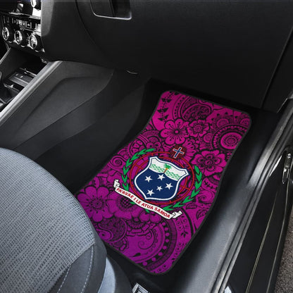American Samoa Car Floor Mats Polynesian Hibiscus Pattern 211904 - YourCarButBetter