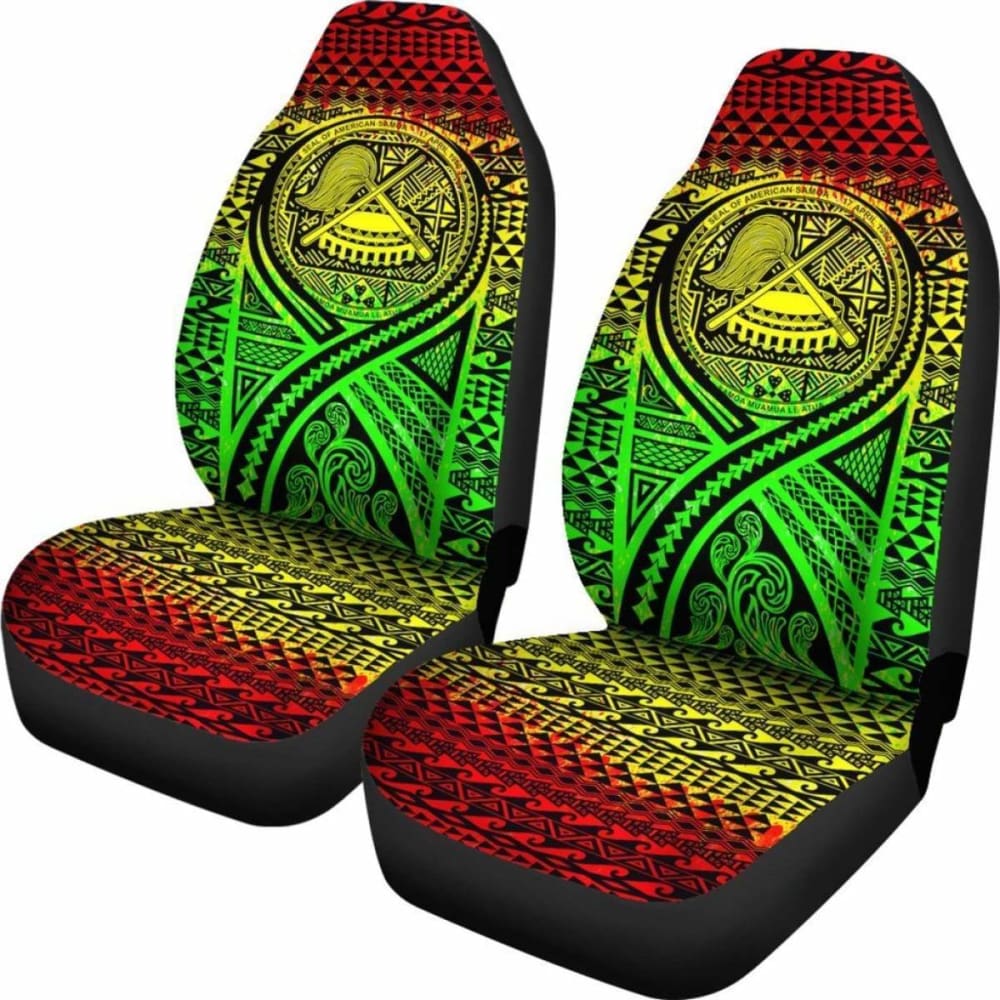 American Samoa Car Seat Cover - American Samoa Seal Polynesian Tattoo Reggae - 9 174914 - YourCarButBetter