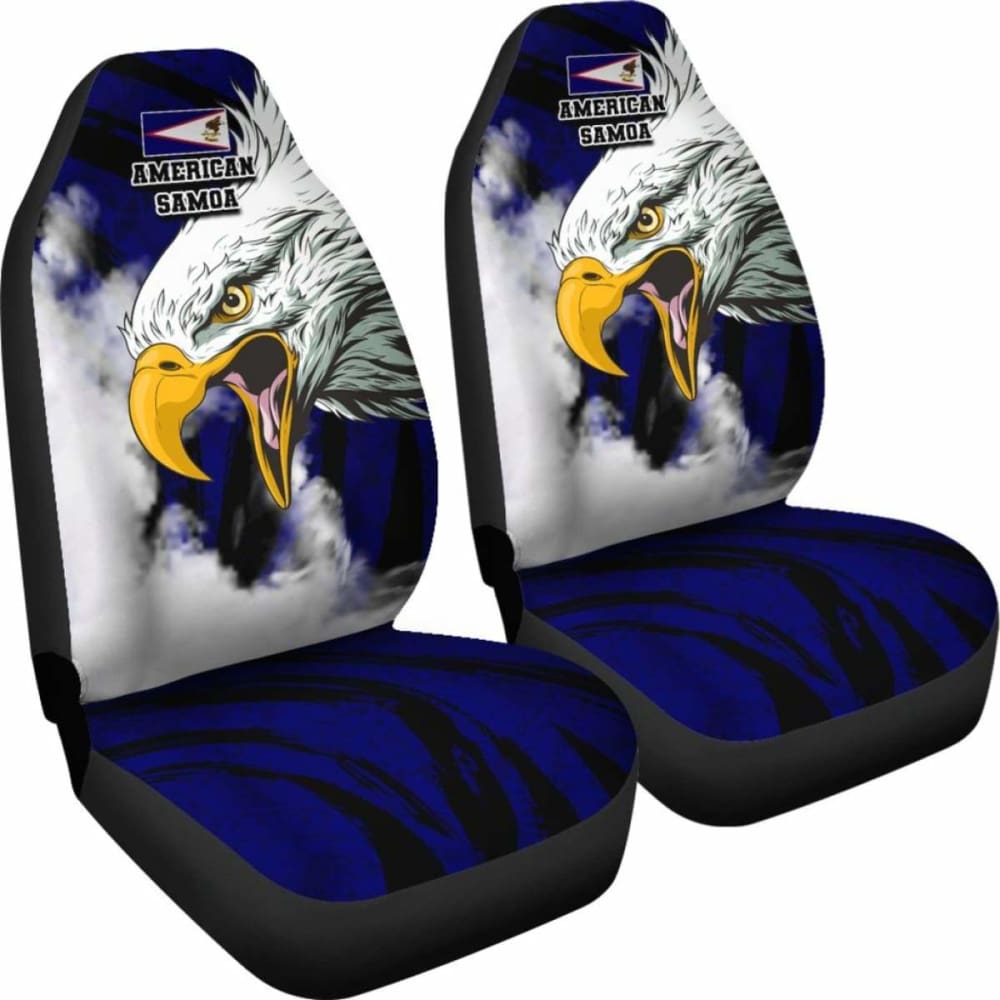 American Samoa Car Seat Covers Bald Eagle Powerful 110424 - YourCarButBetter