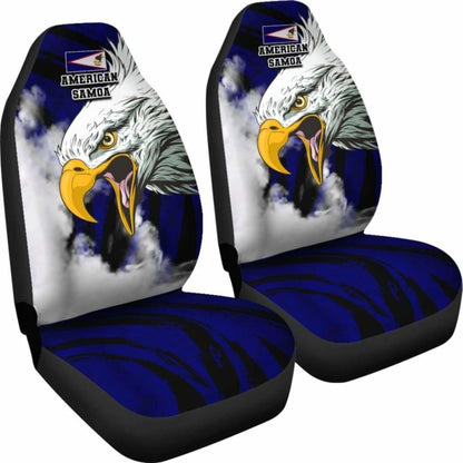 American Samoa Car Seat Covers Bald Eagle Powerful 110424 - YourCarButBetter