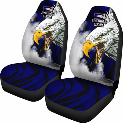 American Samoa Car Seat Covers Bald Eagle Powerful 110424 - YourCarButBetter