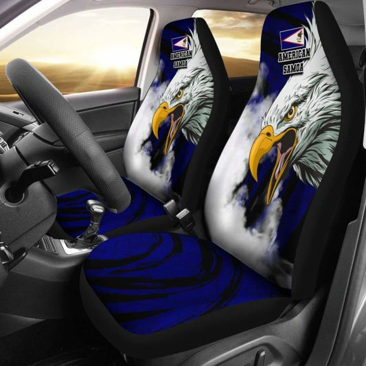 American Samoa Car Seat Covers Bald Eagle Powerful 110424 - YourCarButBetter