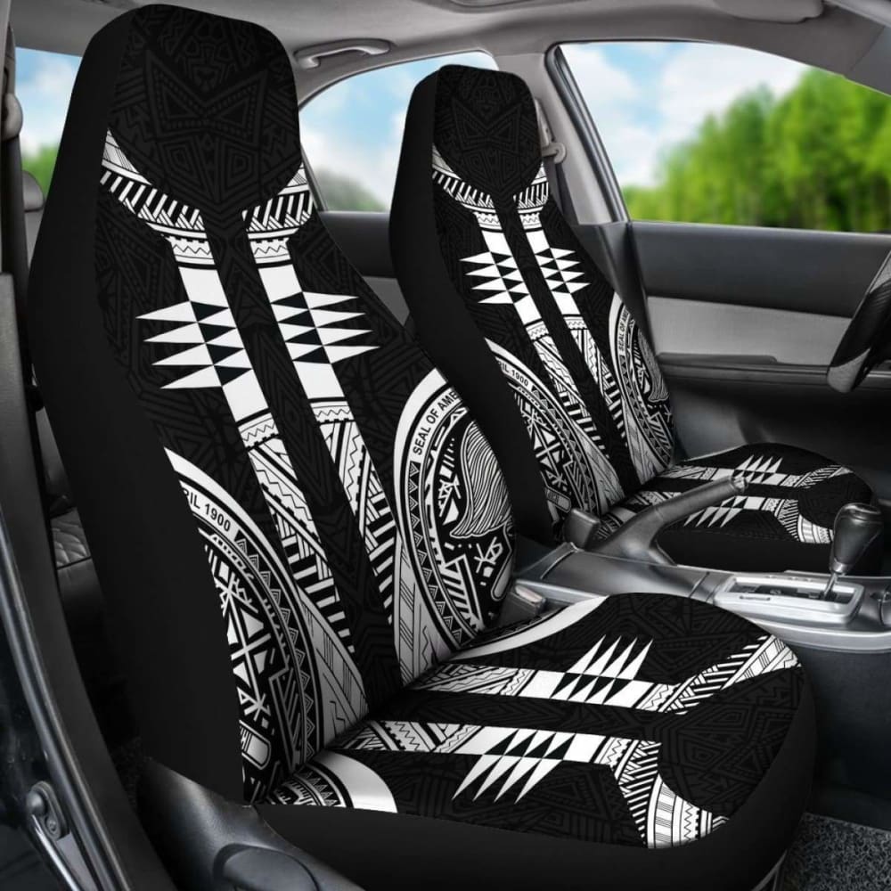 American Samoa Car Seat Covers - American Samoa Black Armor Tattoo - 11 174914 - YourCarButBetter