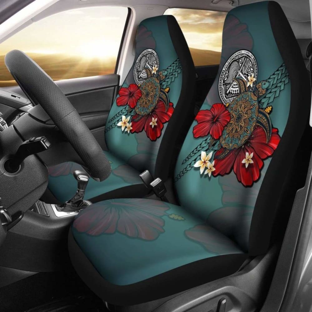 American Samoa Car Seat Covers Blue Turtle Tribal Amazing 091114 - YourCarButBetter