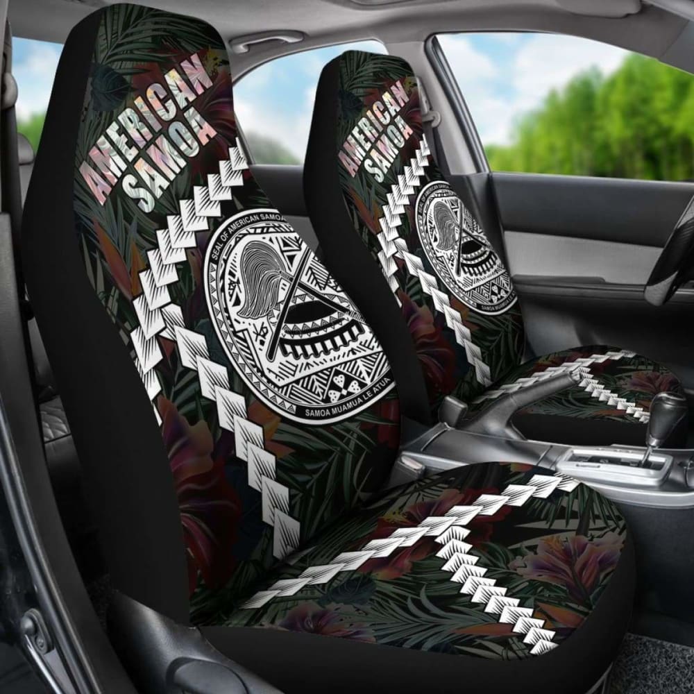 American Samoa Car Seat Covers - Chain Polynesian - 105905 - YourCarButBetter