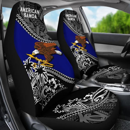 American Samoa Car Seat Covers - American Samoa Flag Fall In The Wave - 093223 - YourCarButBetter