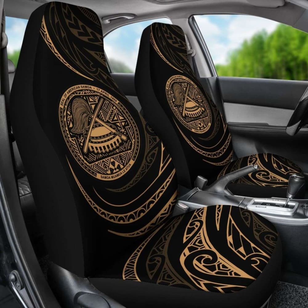 American Samoa Car Seat Covers - Gold - Frida Style - 105905 - YourCarButBetter