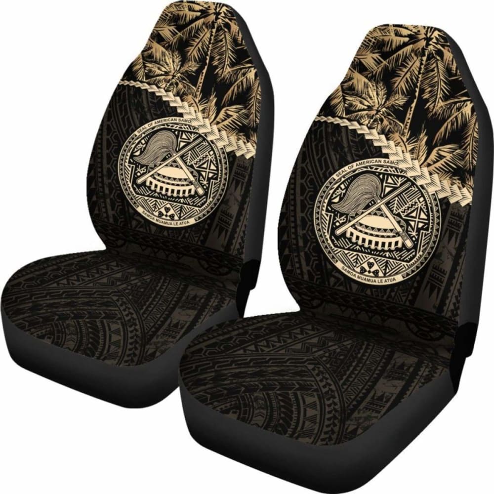 American Samoa Car Seat Covers Golden Coconut Amazing 105905 - YourCarButBetter