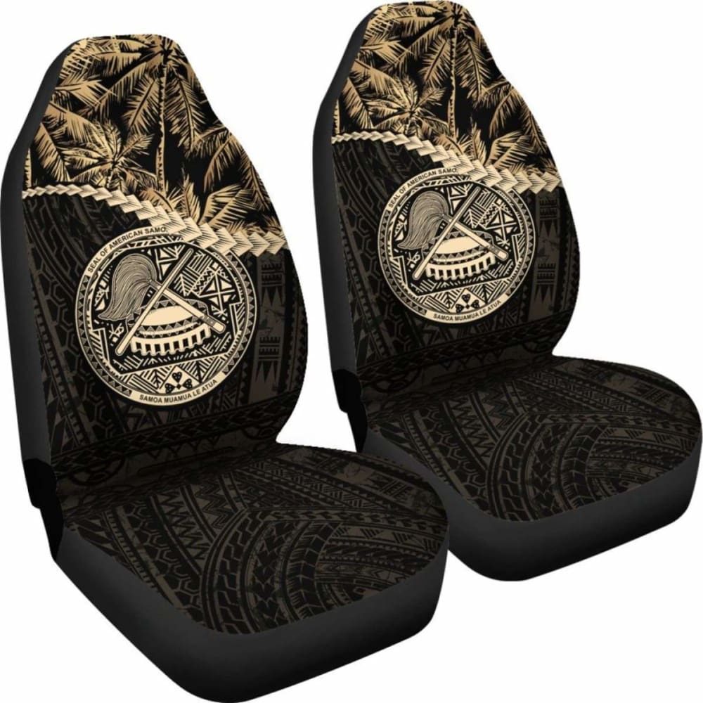 American Samoa Car Seat Covers Golden Coconut Amazing 105905 - YourCarButBetter