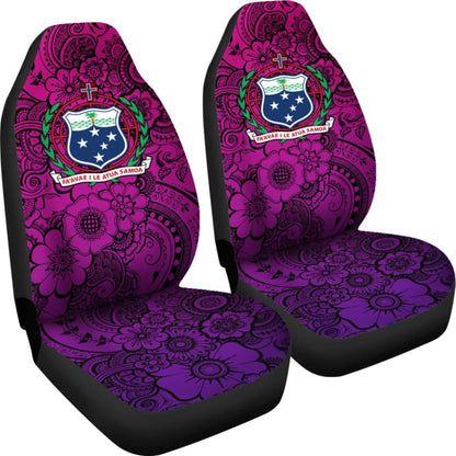 American Samoa Car Seat Covers Polynesian Hibiscus Pattern 211904 - YourCarButBetter