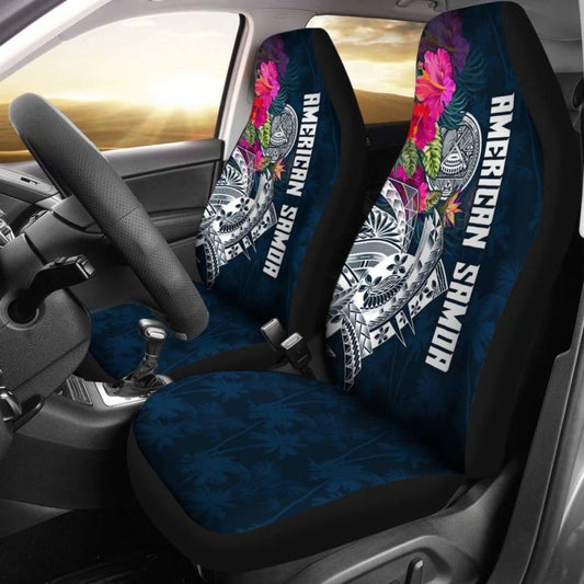 American Samoa Car Seat Covers - Polynesian Hibiscus With Summer Vibes - 232125 - YourCarButBetter