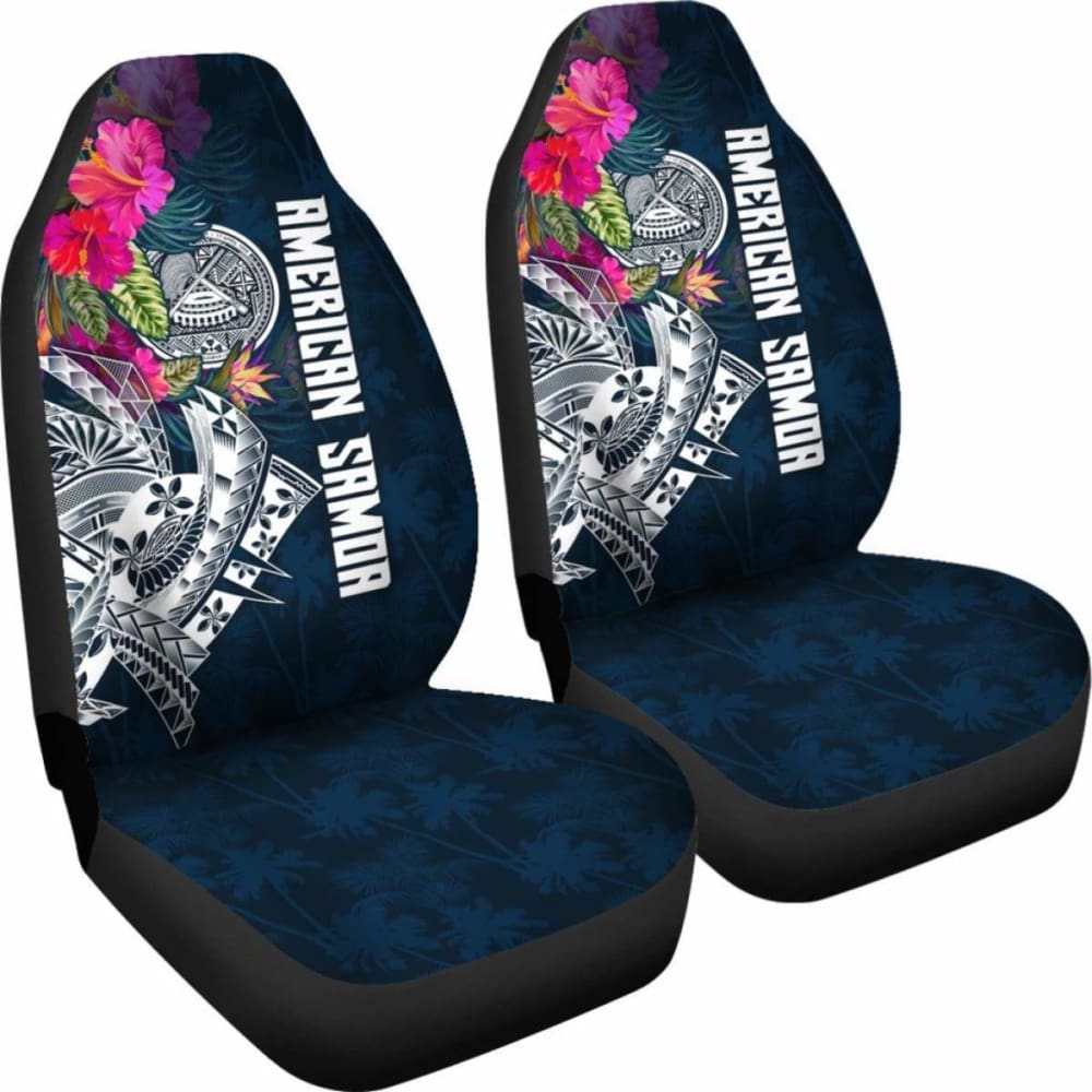 American Samoa Car Seat Covers - Polynesian Hibiscus With Summer Vibes - 232125 - YourCarButBetter