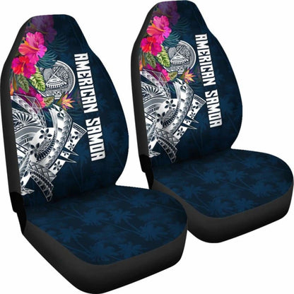 American Samoa Car Seat Covers - Polynesian Hibiscus With Summer Vibes - 232125 - YourCarButBetter