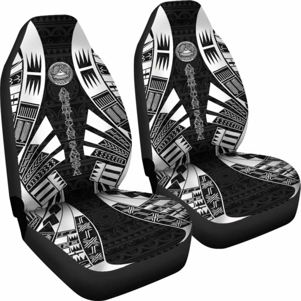 American Samoa Car Seat Covers - Polynesian Tattoo Black - 9 174914 - YourCarButBetter