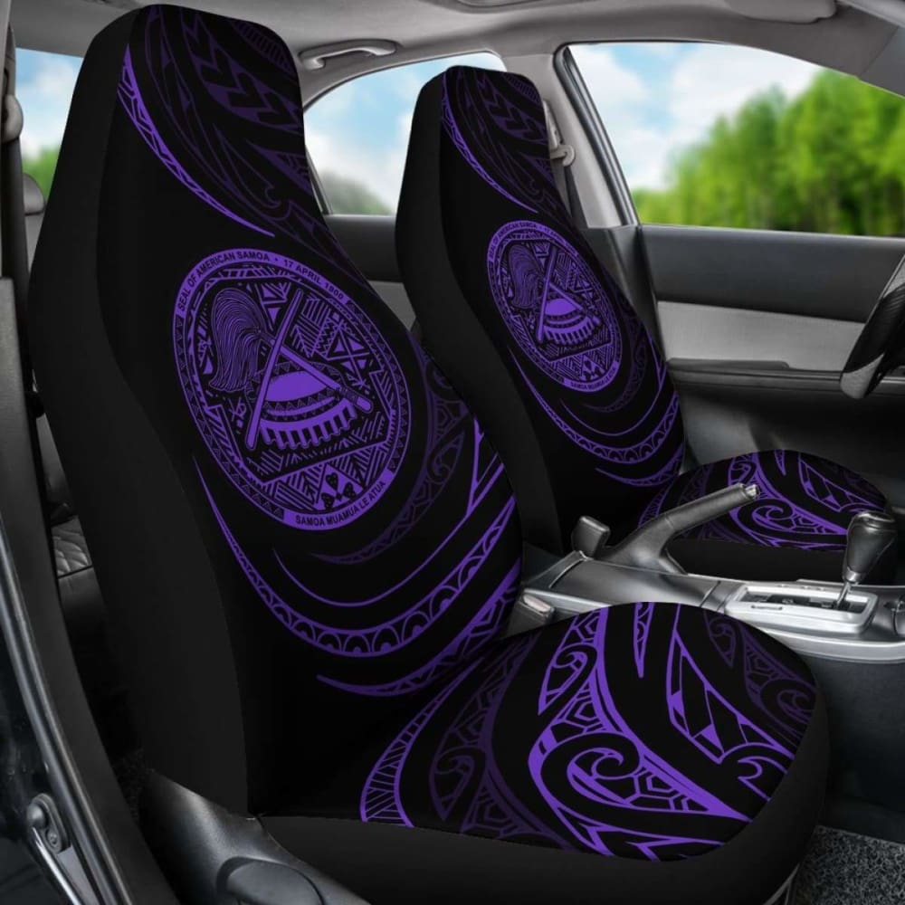 American Samoa Car Seat Covers - Purple - Frida Style - 105905 - YourCarButBetter