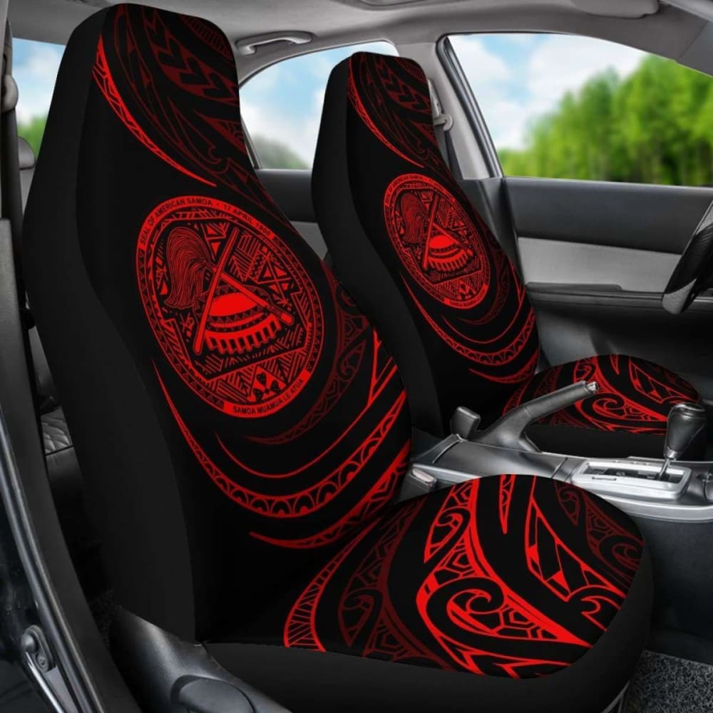 American Samoa Car Seat Covers - Red - Frida Style - 105905 - YourCarButBetter