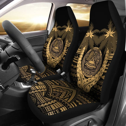 American Samoa Car Seat Covers - American Samoa Seal Coconut Tree - 093223 - YourCarButBetter