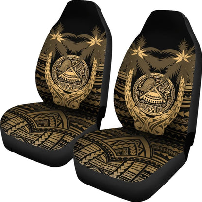 American Samoa Car Seat Covers - American Samoa Seal Coconut Tree - 093223 - YourCarButBetter