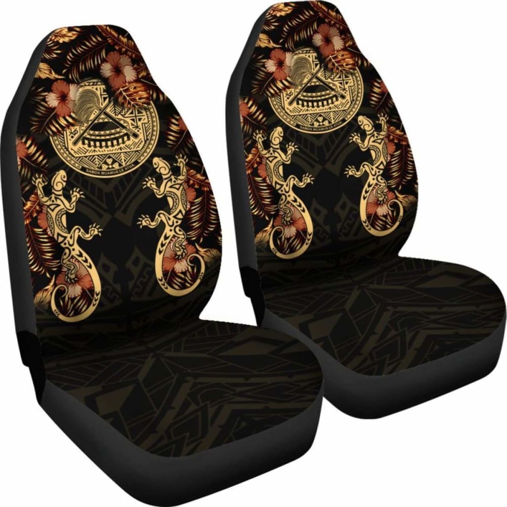 American Samoa Car Seat Covers - American Samoa Seal Lizard Hibiscus - 232125 - YourCarButBetter